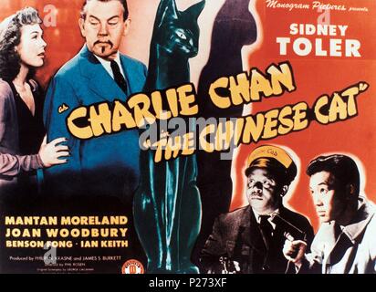 Pellicola originale titolo: Charlie Chan nel gatto cinese. Titolo inglese: Charlie Chan nel gatto cinese. Regista: PHIL ROSEN. Anno: 1944. Foto Stock