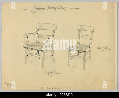 104 Disegno, progetta per l'estate sedie da pranzo, 1900-05 (CH) 18684183 Foto Stock