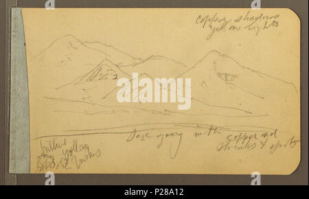 . Inglese: Disegno, montagne, 1890 . 1890 106 Disegno, montagne, 1890 (CH) 18192775 Foto Stock