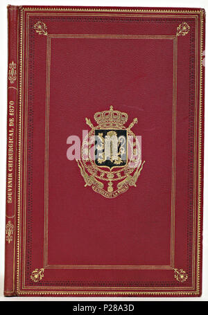 . Band van rood segrijn . Nederlands: Inhoud: Guillery. Chirurgici Souvenir de 1870. Bruxelles, 1871. . 1871; 29 Band van rood segrijn-KONB12-145D72 Foto Stock