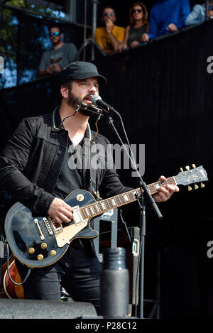 Napa Valley, California, 26 maggio 2018, Chris Vos del Record di società sul palco del 2018 BottleRock Festival in Napa California. Foto Stock