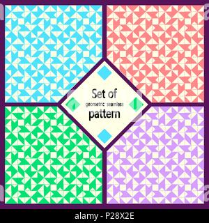 Set di geometrica modelli senza giunture. Abstract illustrazione vettoriale Illustrazione Vettoriale