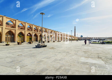 Isfahan, Iran - Marzo 21, 2018: Vista di Imam Ali Square Foto Stock