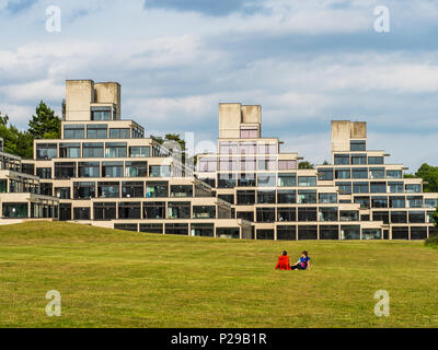 Ziggurat presso la University of East Anglia UEA a Norwich Regno Unito - la ziggurat fornire alloggi per studenti. Architetto Denys Lasdun aperto 1966 Foto Stock