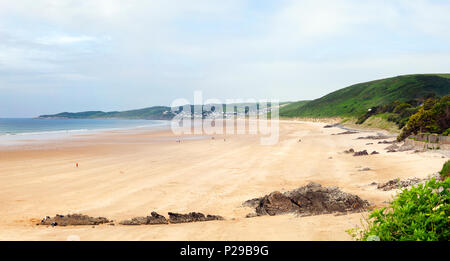 Putsborough Beach, guardando verso Woolacombe Foto Stock