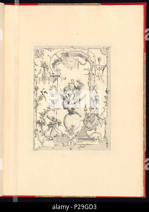 268 STAMPA, Nouveau livre de principes d'ornamenti particulièrement pour trouver un nombre infini de forme qui dipendente, d'après les dessins de Gillot. Peintre du Roy, gravé par Huquier; pl. 11 (CH) 18272717 Foto Stock