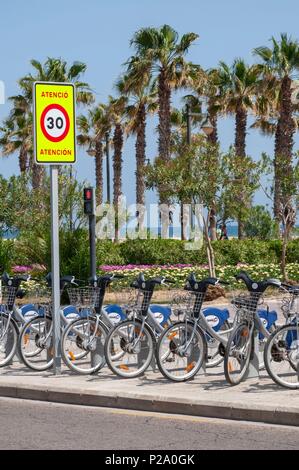 Spagna, Valencia, quartiere marittimo, lato mare di Malbarossa Foto Stock