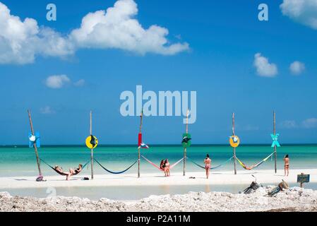 Messico, Quintana Roo, Lázaro Cárdenas, l'isola di Holbox, spiagge Foto Stock