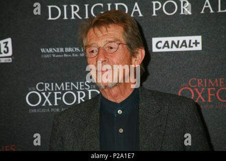 16 / 01 / 2008; Hotel Majestic, Barcellona, Presentación de 'Los crimenes de Oxford' por su director Alex de la Iglesia, los actores Elia legno, John Hurt y Leonor Watling. Foto Stock