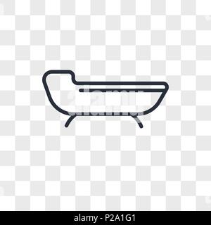 Spa bed icona vettore isolato su sfondo trasparente, spa letto concetto del logo Illustrazione Vettoriale