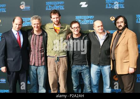 24 / 01 / 2008; Hotel Omm, Barcellona, Presentación de 'Mortadelo y Filemón: Misión salvar la tierra' dirigida por Miguel Bardem, interpretada por Edu Soto, Pepe Viyuela, Carlos Santos y Agustín Vitorica. Foto Stock