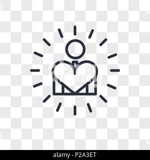 L AUTOSTIMA icona vettore isolato su sfondo trasparente, la stima di sé il concetto di logo Illustrazione Vettoriale