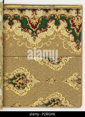 . Inglese: libro campione, Alfred torbe premio Wallpaper, ca. 1910 . Inglese: libro campione contiene soprattutto floreale carte medaglione in set accoppiati con diversi patterns disponibili nelle varianti multiple. Ciascun set comprende una parete laterale, fregio e il soffitto della carta. . Circa 1910 281 Campionario, Alfred torbe premio Wallpaper, ca. 1910 (CH) 18623261-35 Foto Stock