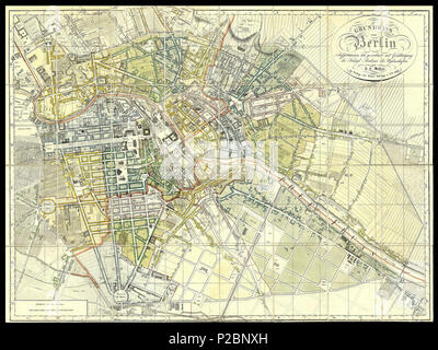 . Grundriss von Berlin Aufgenommen und gezeichnet mit der Genehmigung Königl. Academie der Wissenschaften von J.C.Selter. Im Verlage bei Simon Schropp et Comp 1826. Berichtigt 1841.. 1841. Jean Chrétien Selter 287 Selter Grundriss von Berlin 1841 Foto Stock