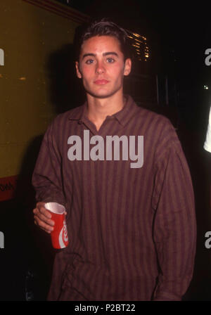 SAUGUS, CA - 12 ottobre: attore Jared Leto assiste Reid Rondell Celebrity la gara su strada su ottobre 12, 1991 a Saugus Speedway in Saugus, California. Foto di Barry re/Alamy Stock Photo Foto Stock