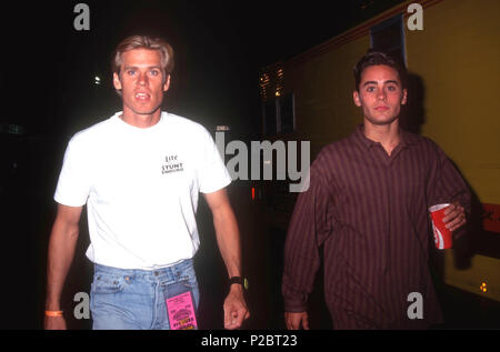 SAUGUS, CA - 12 ottobre: attore Jared Leto assiste Reid Rondell Celebrity la gara su strada su ottobre 12, 1991 a Saugus Speedway in Saugus, California. Foto di Barry re/Alamy Stock Photo Foto Stock