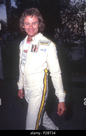 SAUGUS, CA - 12 ottobre: Attore Tristan Rogers assiste Reid Rondell Celebrity la gara su strada su ottobre 12, 1991 a Saugus Speedway in Saugus, California. Foto di Barry re/Alamy Stock Photo Foto Stock