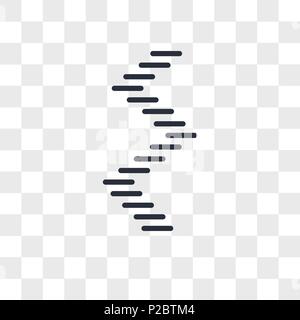 Scala a chiocciola icona vettore isolato su sfondo trasparente, scala a chiocciola di concetto di logo Illustrazione Vettoriale