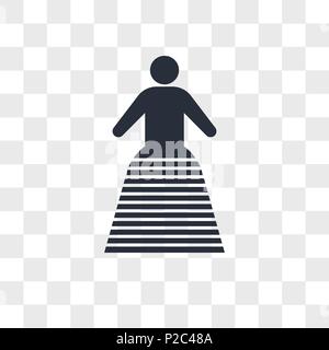 Sposa icona vettore isolato su sfondo trasparente, sposa il concetto di logo Illustrazione Vettoriale