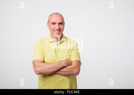 Ritratto di italiano uomo maturo in abiti casual Foto Stock