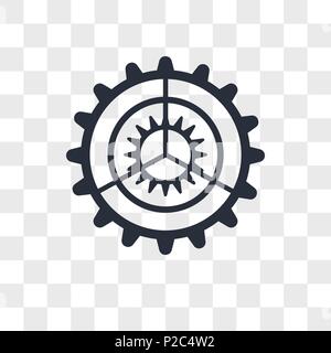 Impostazioni icona vettore isolato su sfondo trasparente, impostazioni del concetto di logo Illustrazione Vettoriale