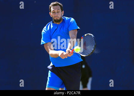 Gran Bretagna James Ward durante il giorno quattro della natura Valle Aperta a Nottingham Centro Tennis. Foto Stock