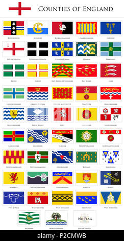 . Inglese: Bandiere della corrente cerimoniale di contee dell'Inghilterra. Vedere anche: County bandiere del Regno Unito . Mettere insieme il 17 aprile 2013. Varie 20 bandiere delle contee dell'Inghilterra Foto Stock