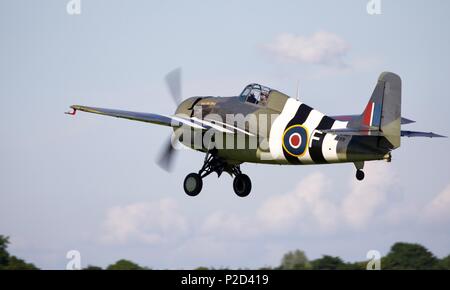 Grumman FM2 Wildcat - American carrier-based fighter aeromobili utilizzati dalla marina degli Stati Uniti e la Regia Marina nella Seconda Guerra Mondiale. Foto Stock