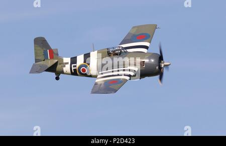 Grumman FM2 Wildcat - American carrier-based fighter aeromobili utilizzati dalla marina degli Stati Uniti e la Regia Marina nella Seconda Guerra Mondiale. Foto Stock