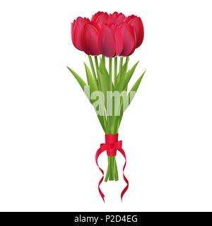 Bouquet di tulipani Illustrazione Vettoriale