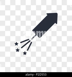 Fuochi d'artificio icona vettore isolato su sfondo trasparente, fuochi d'artificio concetto del logo Illustrazione Vettoriale