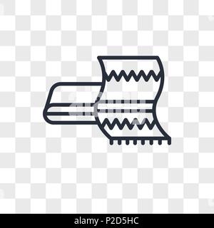 Asciugamano icona vettore isolato su sfondo trasparente, asciugamano concetto del logo Illustrazione Vettoriale