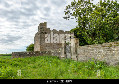 Cresswell Pele Tower, Northumberland, Inghilterra Foto Stock