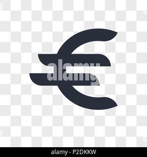 Germania valuta icona vettore isolato su sfondo trasparente, Germania valuta il concetto di logo Illustrazione Vettoriale