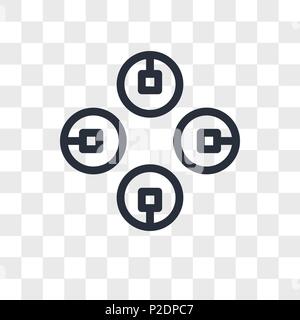 Impegno icona vettore isolato su sfondo trasparente, Impegno concetto del logo Illustrazione Vettoriale