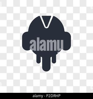 Elefante icona vettore isolato su sfondo trasparente, elefante concetto del logo Illustrazione Vettoriale