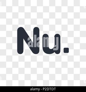 Il Bhutan valuta icona vettore isolato su sfondo trasparente, Bhutan valuta il concetto di logo Illustrazione Vettoriale