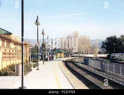 . Inglese: la piattaforma di Amtrak a Fremont-Centerville, guardando verso est. 18 Dicembre 2001 16 maggio 2007 (originale data di caricamento). Hikki Nagasaki 21 Fremont stazione Amtrak Foto Stock