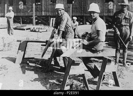 . Inglese: una prima guerra mondiale era ancora di tedeschi in un campo di internamento. . Bain News Service 26 internati tedeschi la Prima Guerra Mondiale Foto Stock