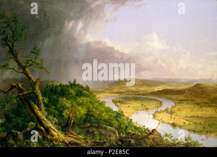 Vista da Mount Holyoke, Northampton, Massachusetts, dopo una tempesta, noto come lanca (il fiume Connecticut vicino a Northampton), 1836, da Thomas Cole Foto Stock