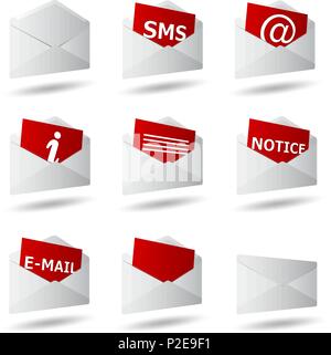 Convertire icona set 3d su sfondo bianco Illustrazione Vettoriale