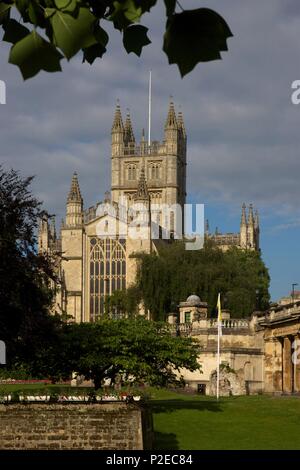 Regno Unito, Somerset county, bagno, Saint-Pierre abbey a Parade Gardens Foto Stock