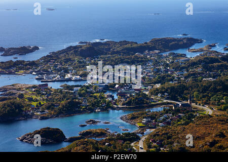 Kabelvag, Vagan, Austvagoya, antenna, Lofoten, Norvegia settentrionale, Norvegia Foto Stock