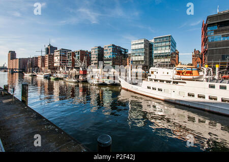 Case a Sandtorkai nella Hafencity di Amburgo, Germania settentrionale, Germania Foto Stock