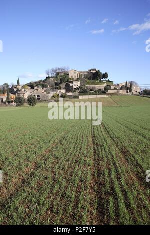 Spagna - Catalogna - Baix Empordá (distretto) - Gerona. Foixà; vista Castillo y. Foto Stock