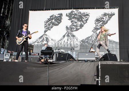 Firenze Italia. Il 14 giugno 2018. La banda di angloamericano la uccide suona dal vivo sul palco a Visarno Arena durante il primo giorno di 'Firenze rocce 2018' Credit: Rodolfo Sassano/Alamy Live News Foto Stock