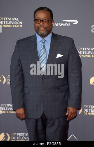 Montecarlo, Monaco. Il 15 giugno, 2018. Montecarlo, 58th International Television Festival cerimonia di apertura del tappeto rosso nella foto: Wendell Pierce Credit: Indipendente Agenzia fotografica/Alamy Live News Foto Stock