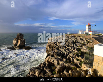 Faro, Cabo Carvoeiro, Peniche, Costa Da Prata, Centro, Portogallo Foto Stock