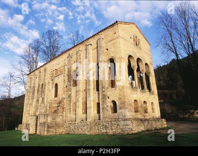 Di Santa María del Naranco, s.IX. Provincia de Asturias, España. Foto Stock