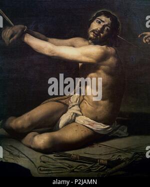 "Cristo contemplato dall'anima cristiana" (dettaglio), 1628-1629, olio su tela, 165,1 x 206,4 cm, Barocco spagnolo. Autore: Diego Velázquez (1599-1660). Posizione: National Gallery di Londra, Inghilterra. Foto Stock